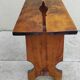 Large vintage solid wood brutalist farmhouse stool