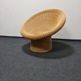 Vintage Egon Eiermann wicker chair model E 10