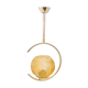 Hanging lamp brass and glass