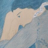 Sleeping Woman original handsigned lithograph Pierre Boncompain