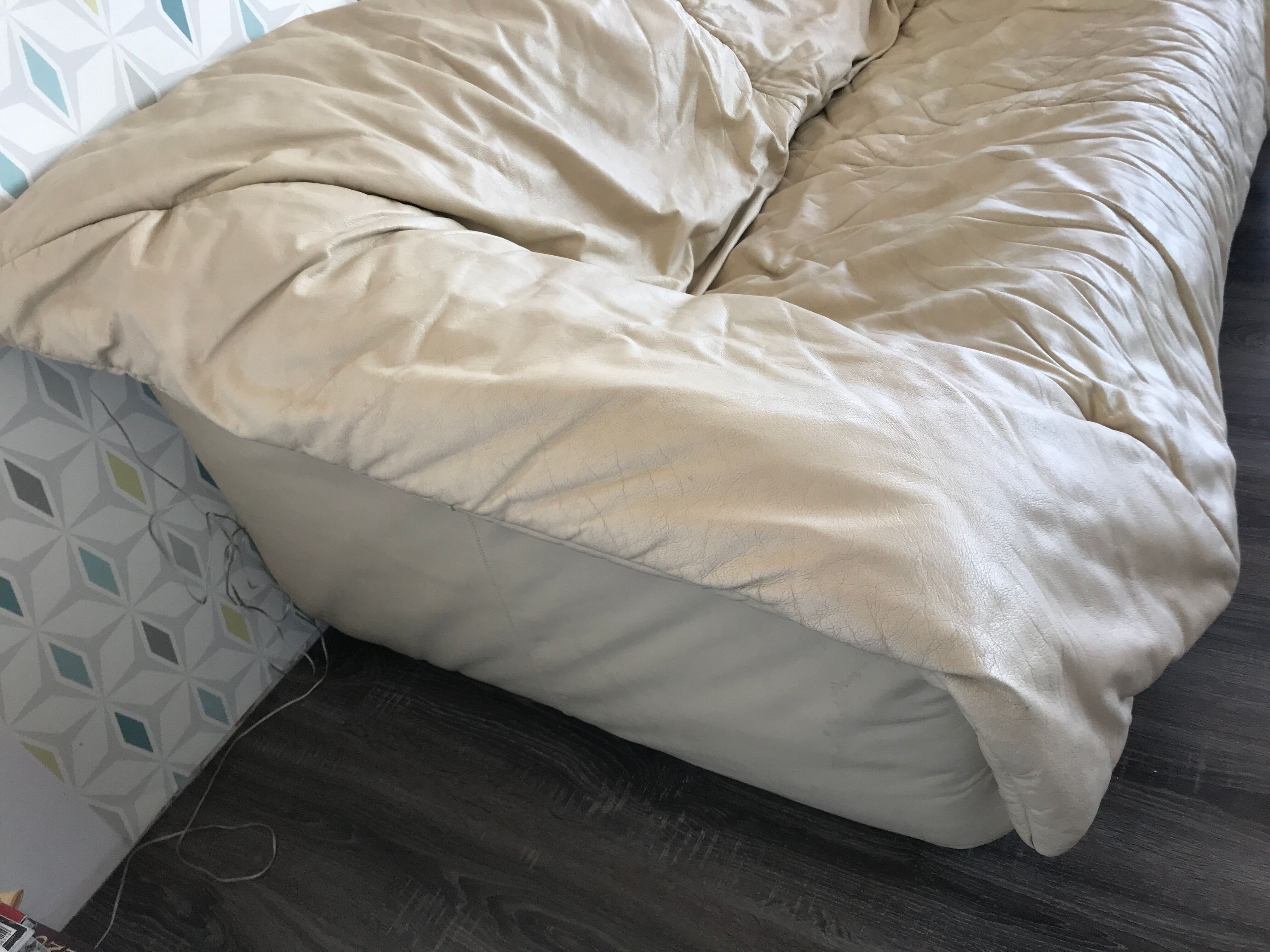 Light beige leather sofa Flou