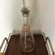 Vintage carafe pink and gilded deco with cap