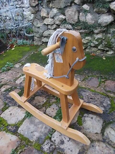Wooden rocking horse