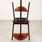 Set of 5 Linea Veam leather tripod chairs