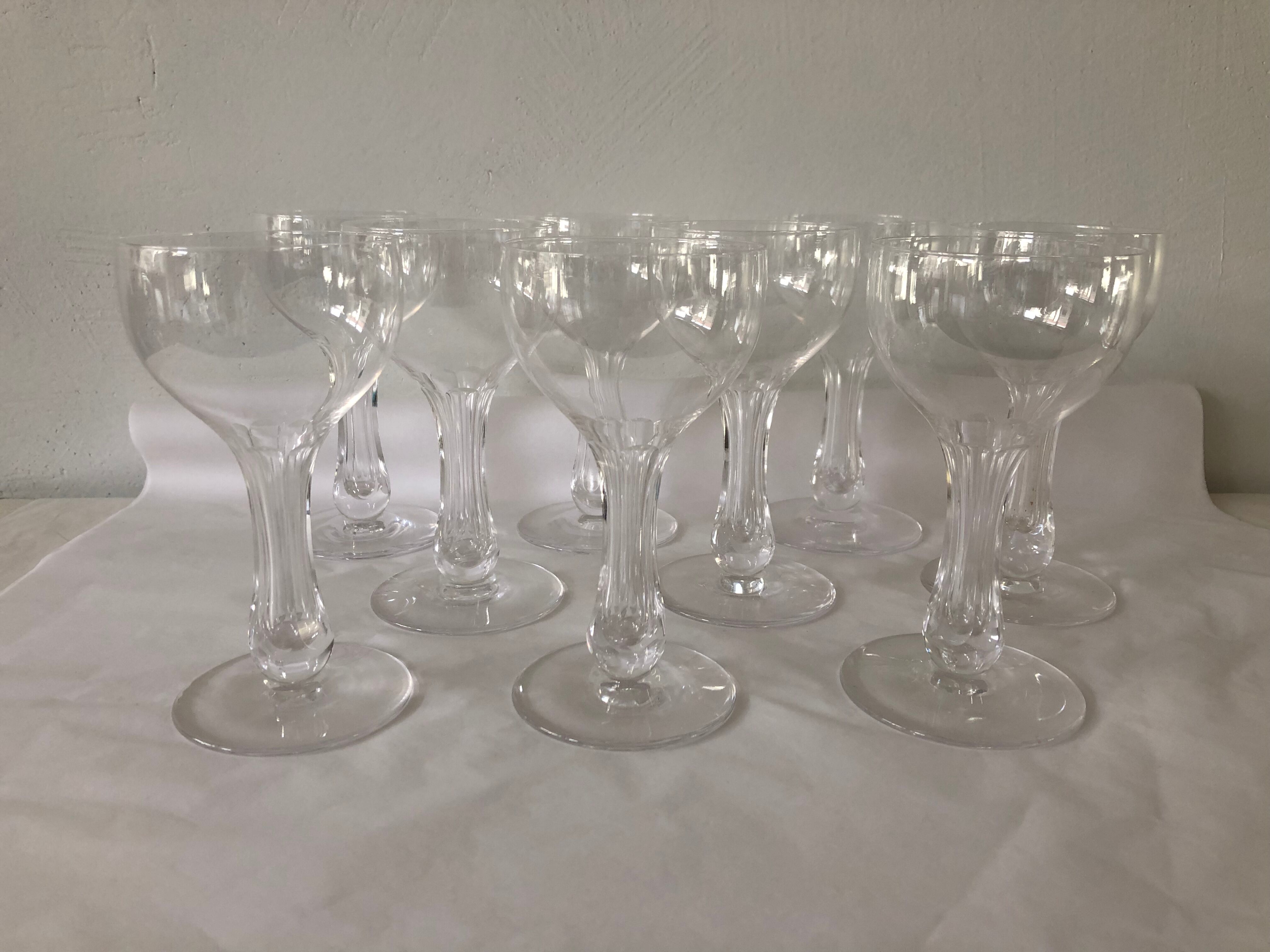 Suite 9 Portieux Crystal champagne flutes, France