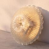Italian Transparent Murano Glass Ceiling with Flower