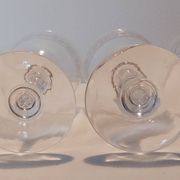 4 Blown crystal glasses