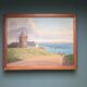 Tableau en bois - Marine au moulin