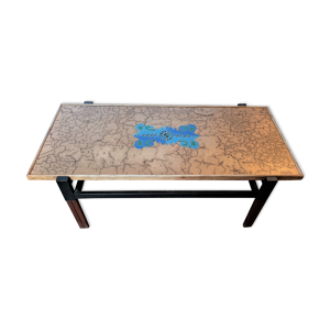 Table basse vintage métal noir