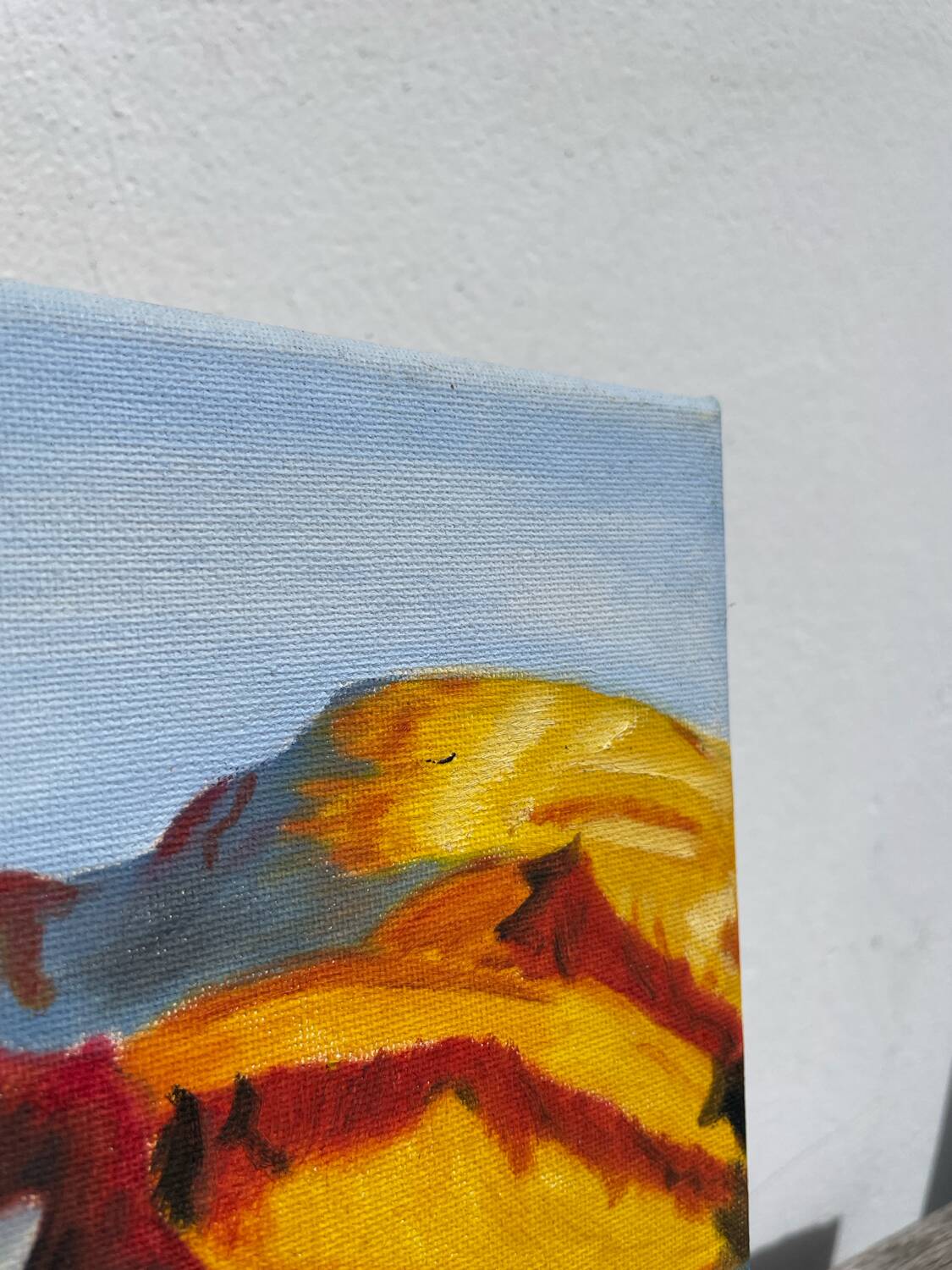 Sunny mountain painting