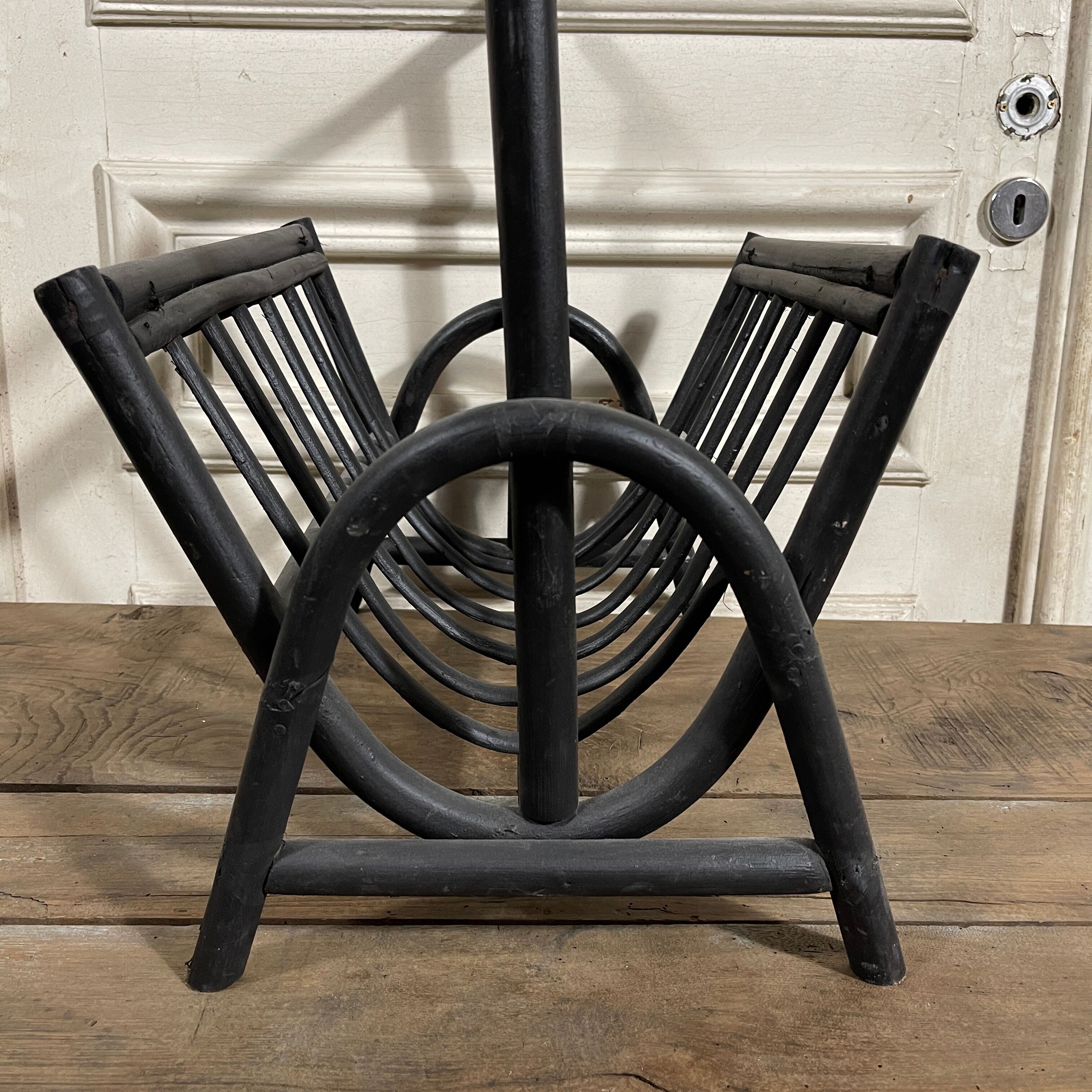 Rattan newspaper holder