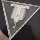Art deco wall lamp in gilded metal and plexi