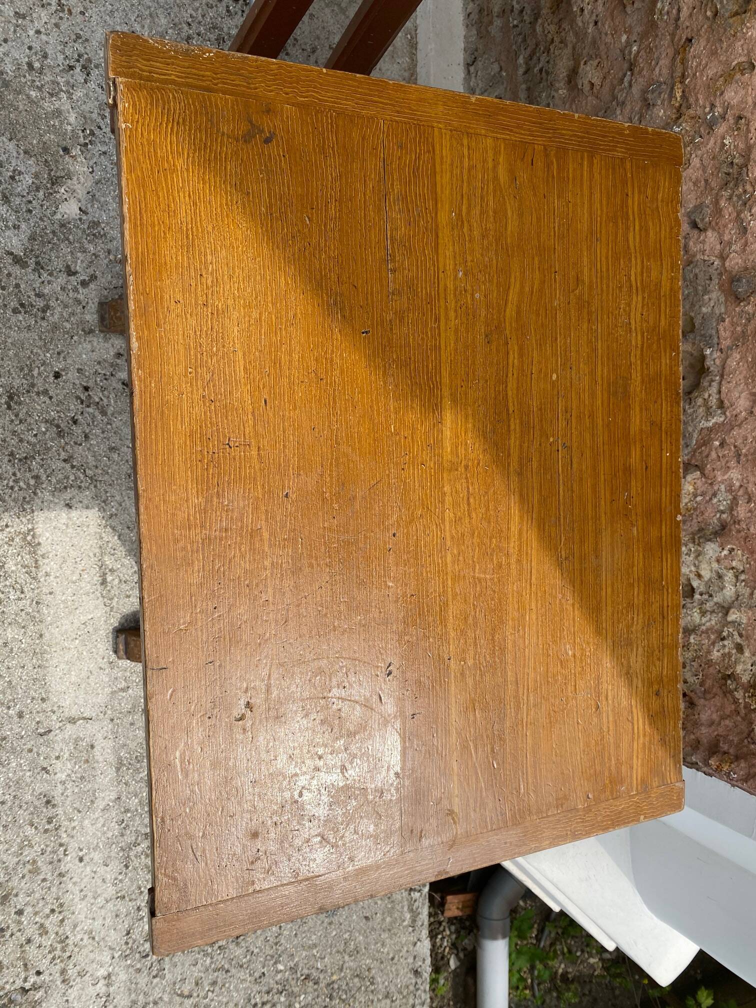 Vintage wooden bistro table