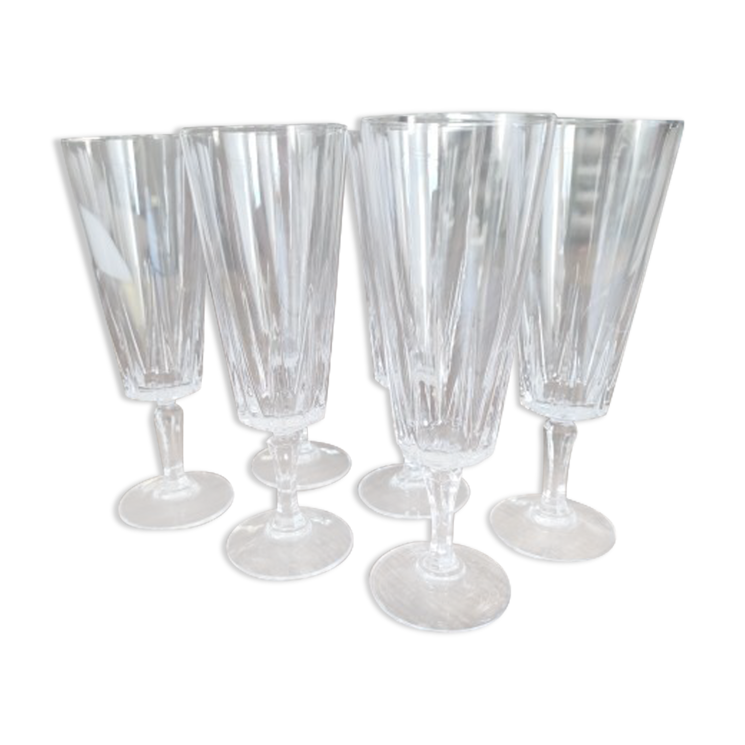 Lot de 6 flûtes à champagne en Cristal d'Arques