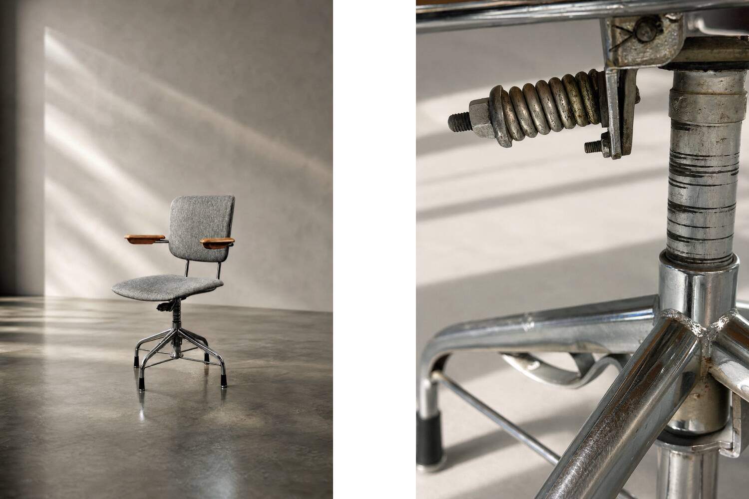 Vintage Industrial Office Swivel Chair from Verkstads AB Lindqvist, 1960s