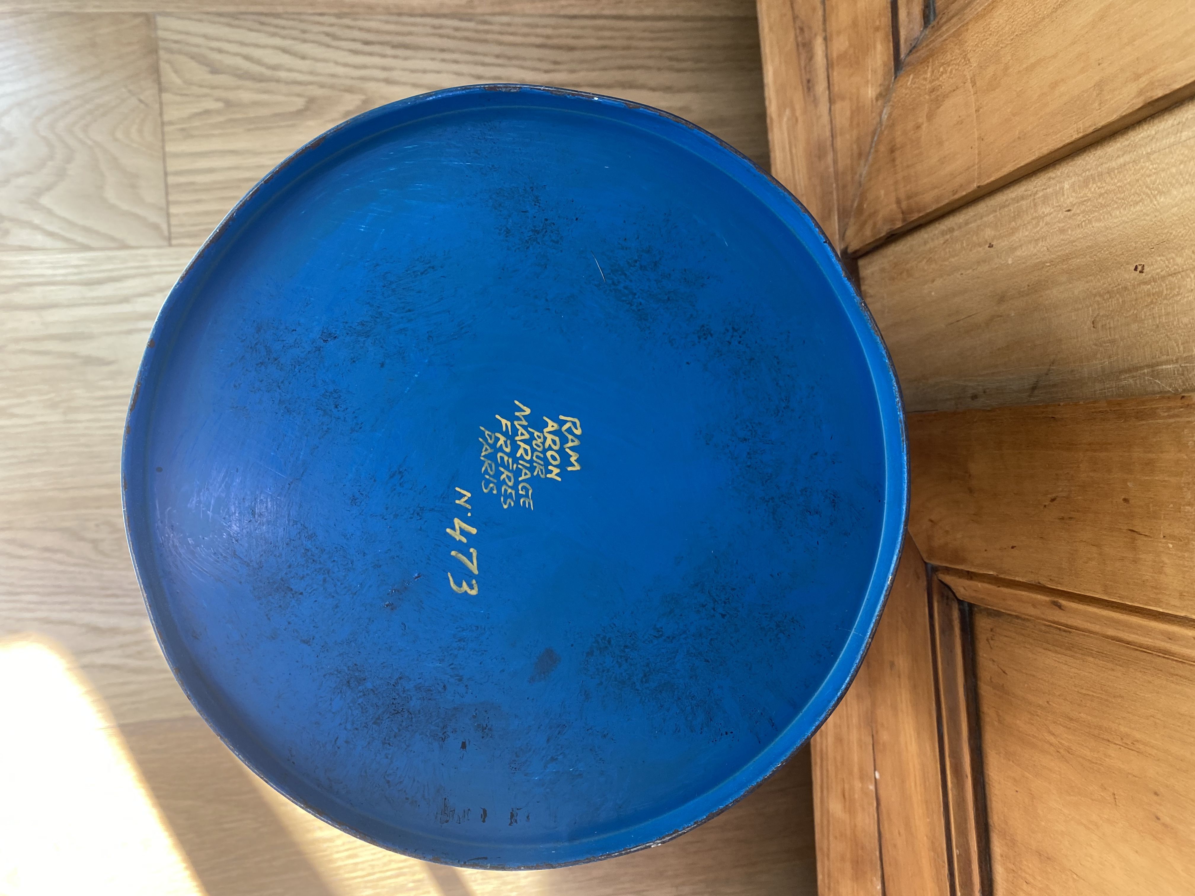 Blue tea box hand painted ram aron, Wedding Brothers