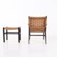 Fauteuil et son ottoman en corde tressée