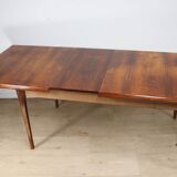 Scandinavian extendable rosewood dining table, 1960s