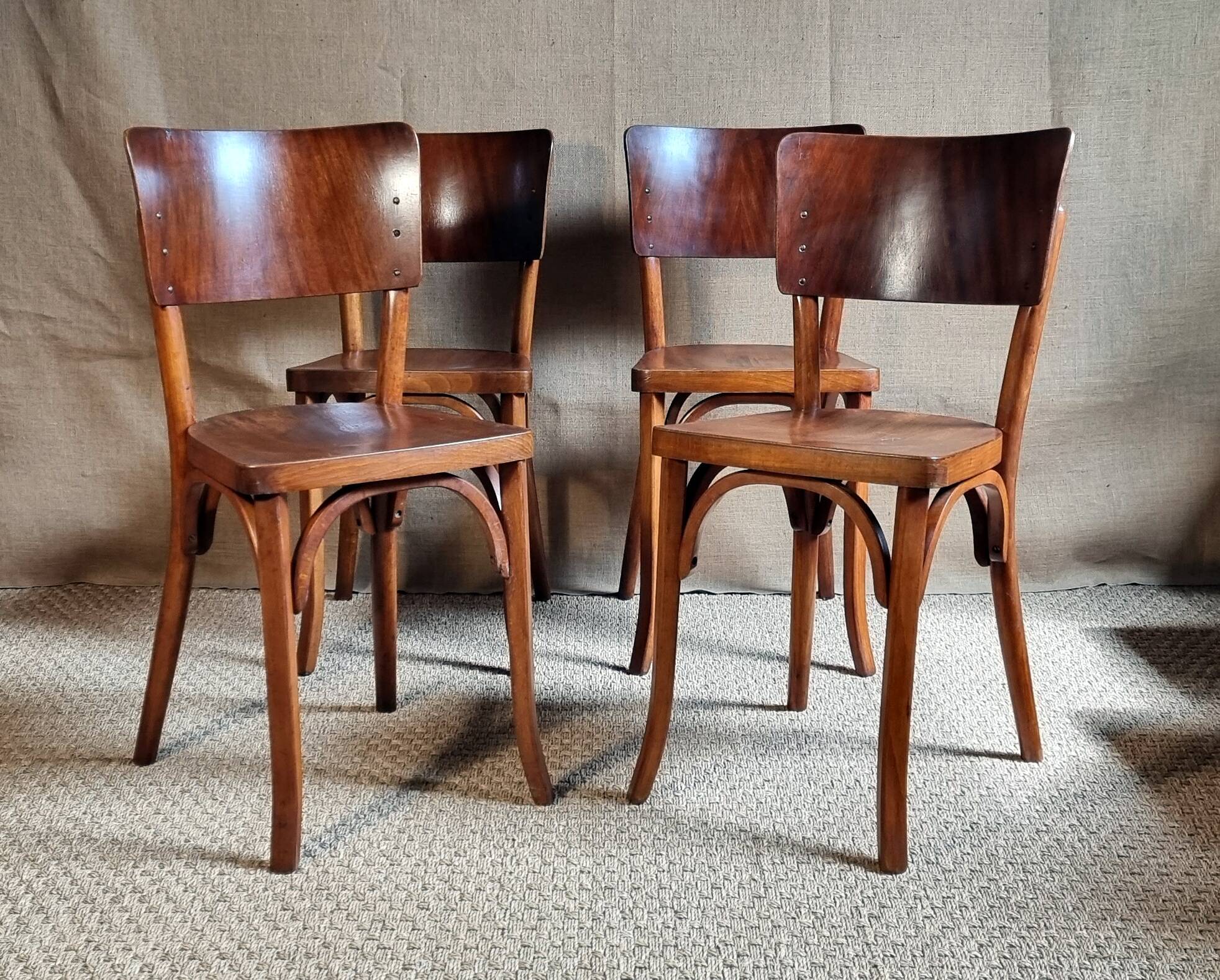 4 Baumann bistro chairs from the 1930s