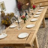 Farmhouse table with 2 extensions