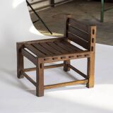 Set of 2 unique brutalist chairs from 'Elana' Bydgoszcz, Poland, 1970s