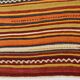 Tapis Kilim vintage long et large, orange et rouge, 5 x 13 cm, 149 x 402 cm, SK 33068