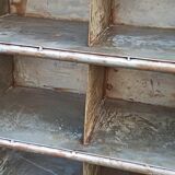 Shelf with metal lockers