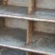 Shelf with metal lockers