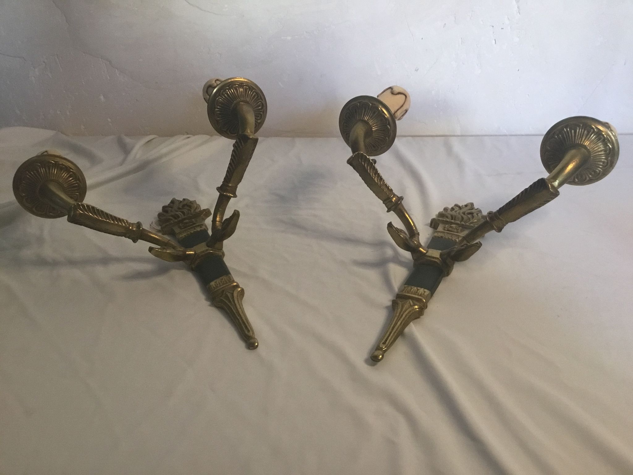 Pair of bronze sconces Empire