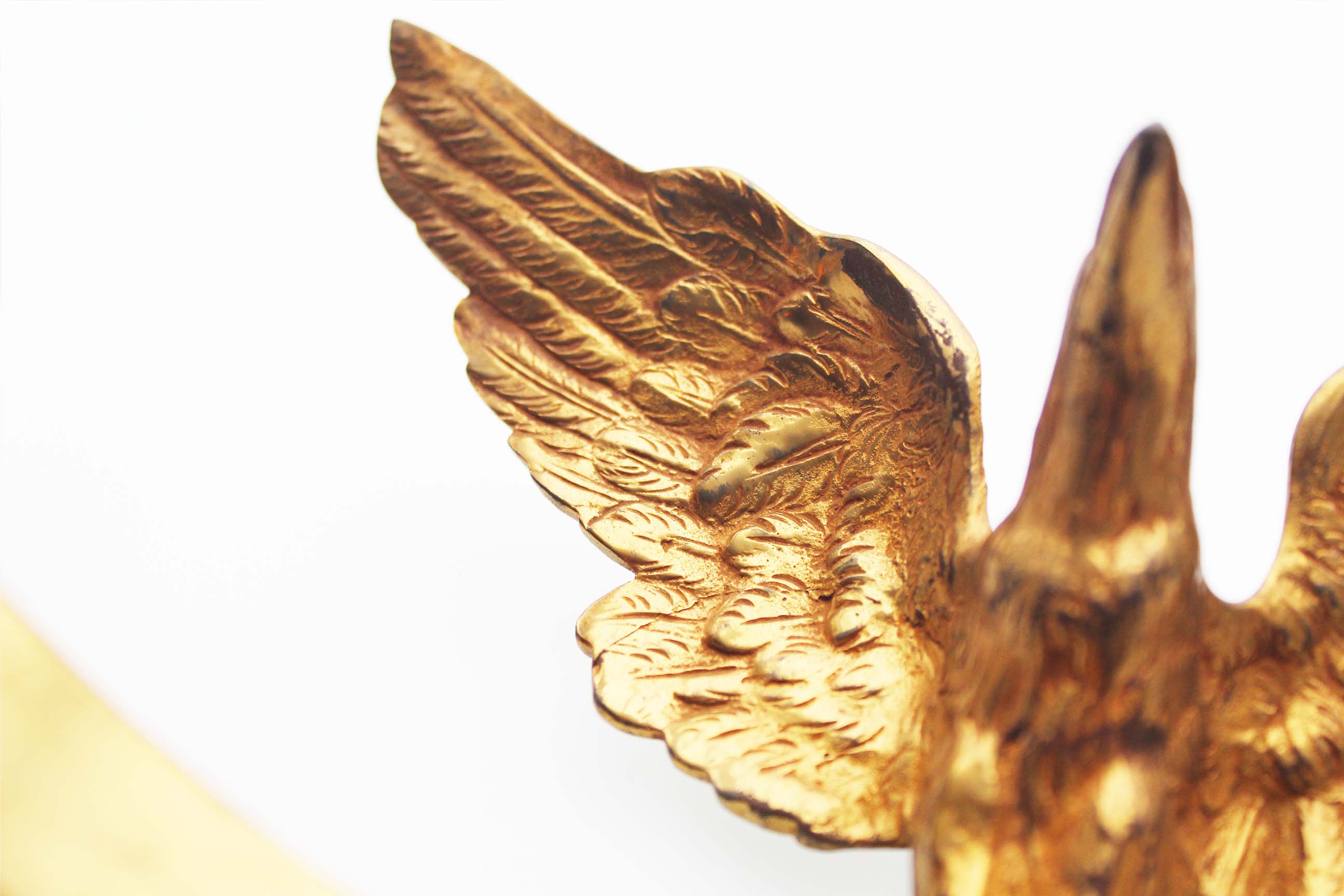 Pair of Antique 1950's Solid brass Empire Style 'Eagle' wall sconces