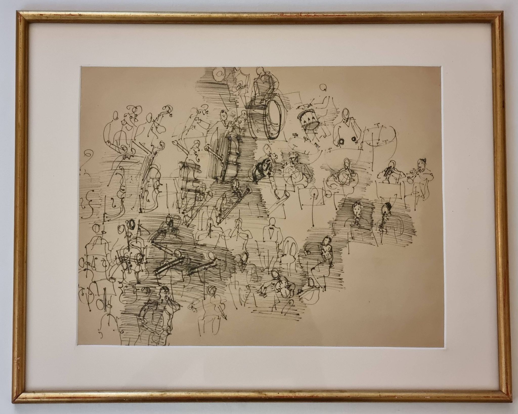 Vintage impression after a work by Raoul Dufy – Orchestra - 45 x 36 cm