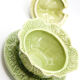 Moutardier en barbotine feuille de chou vert clair