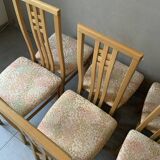 Magnificent set of 6 Italian high back dining chairs from the 20th century