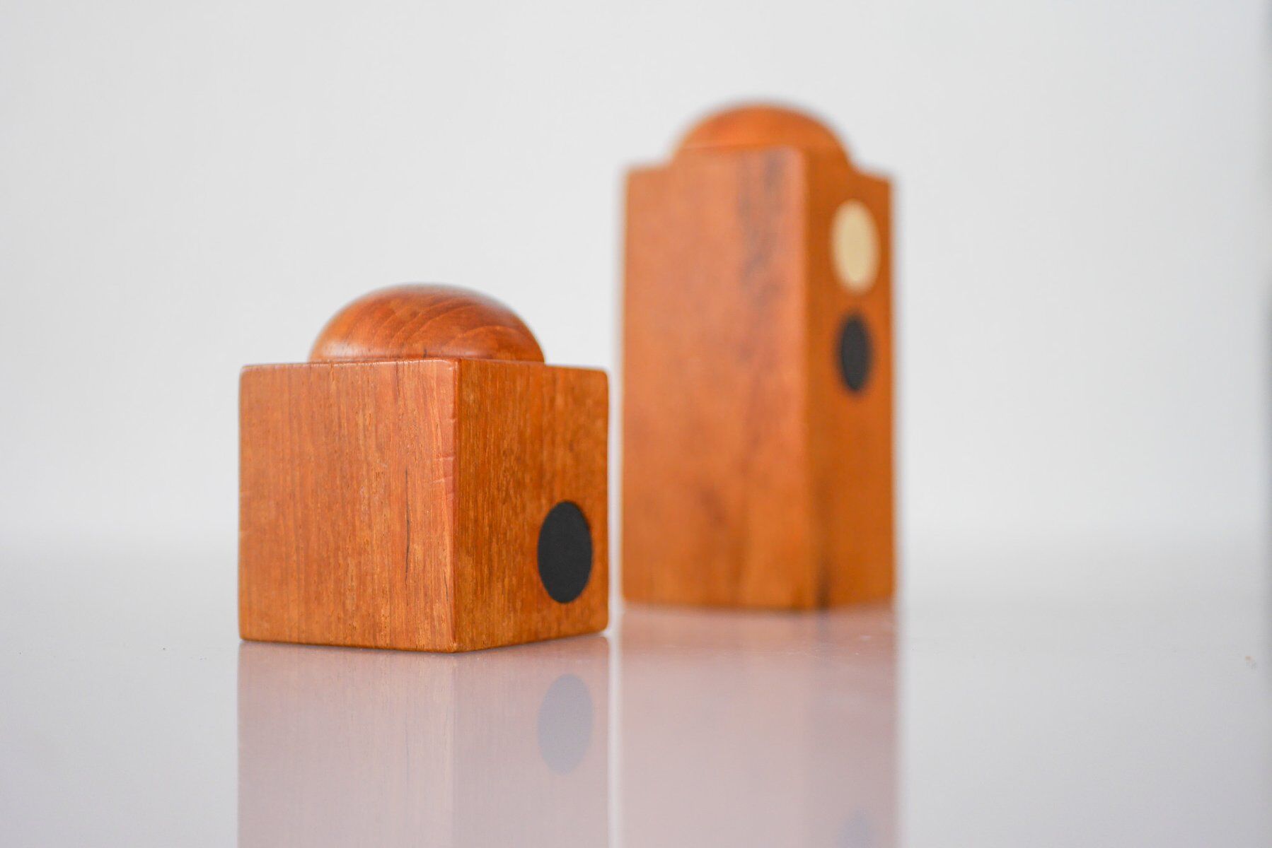 Set of Danish modernist teak salt and pepper shakers, set of 2.
