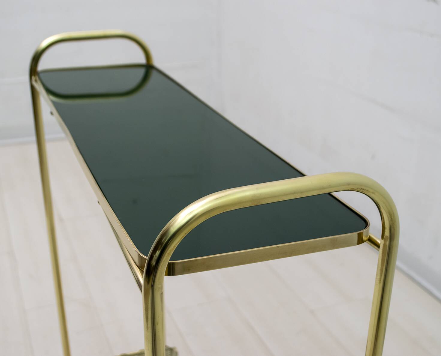 Attributed Gio Ponti Mid-Century Italian Spiral Brass Planter 1940