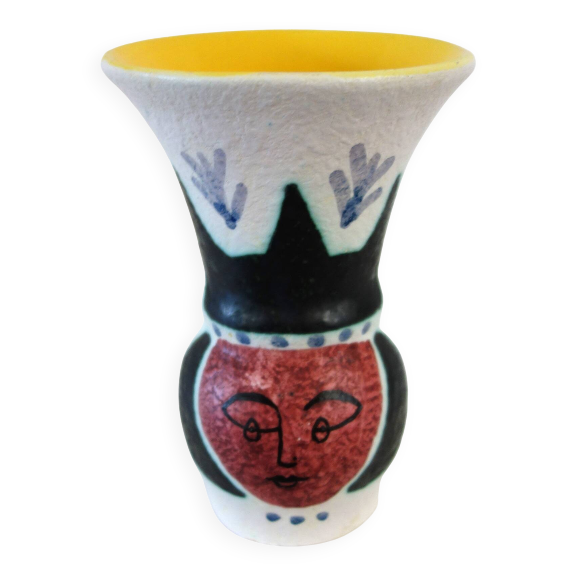 Original ceramic vase by Jacques Sagan, Vallauris, 1950s