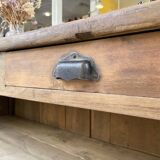 Two-sided central island counter in pine 220cm