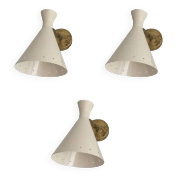 Set of Italian wall lights from the 1950s.