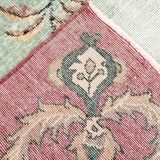 7x11 Rug For Living Room Red Green Bordered Vintage Area Rug, 215x335Cm