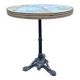 Round bistro table, cast iron legs, vintage, 1940s