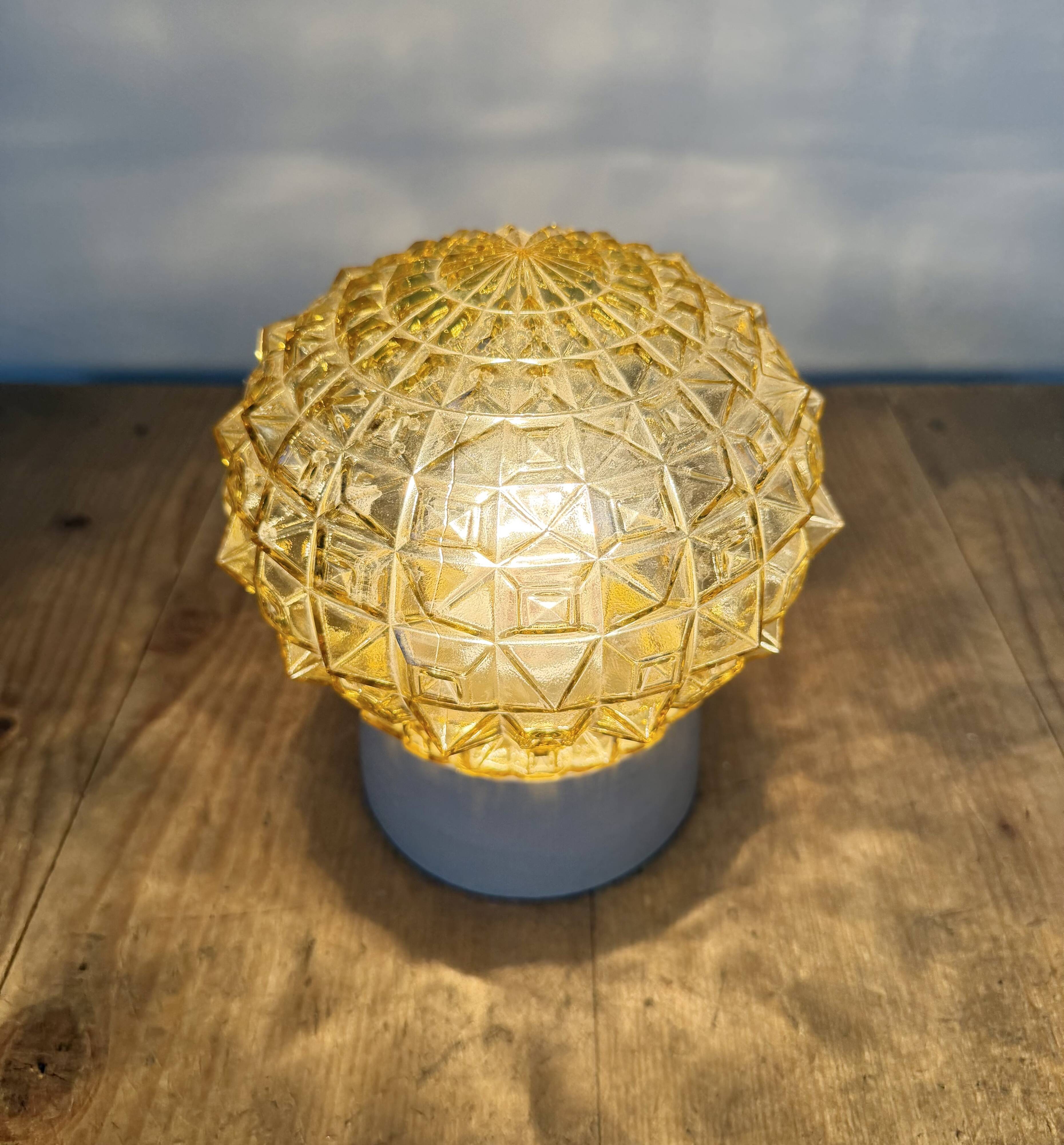 Vintage White Porcelain Ceiling Light, 1970s