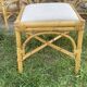 4 tabourets vintage bambou et rotin – années 60/70