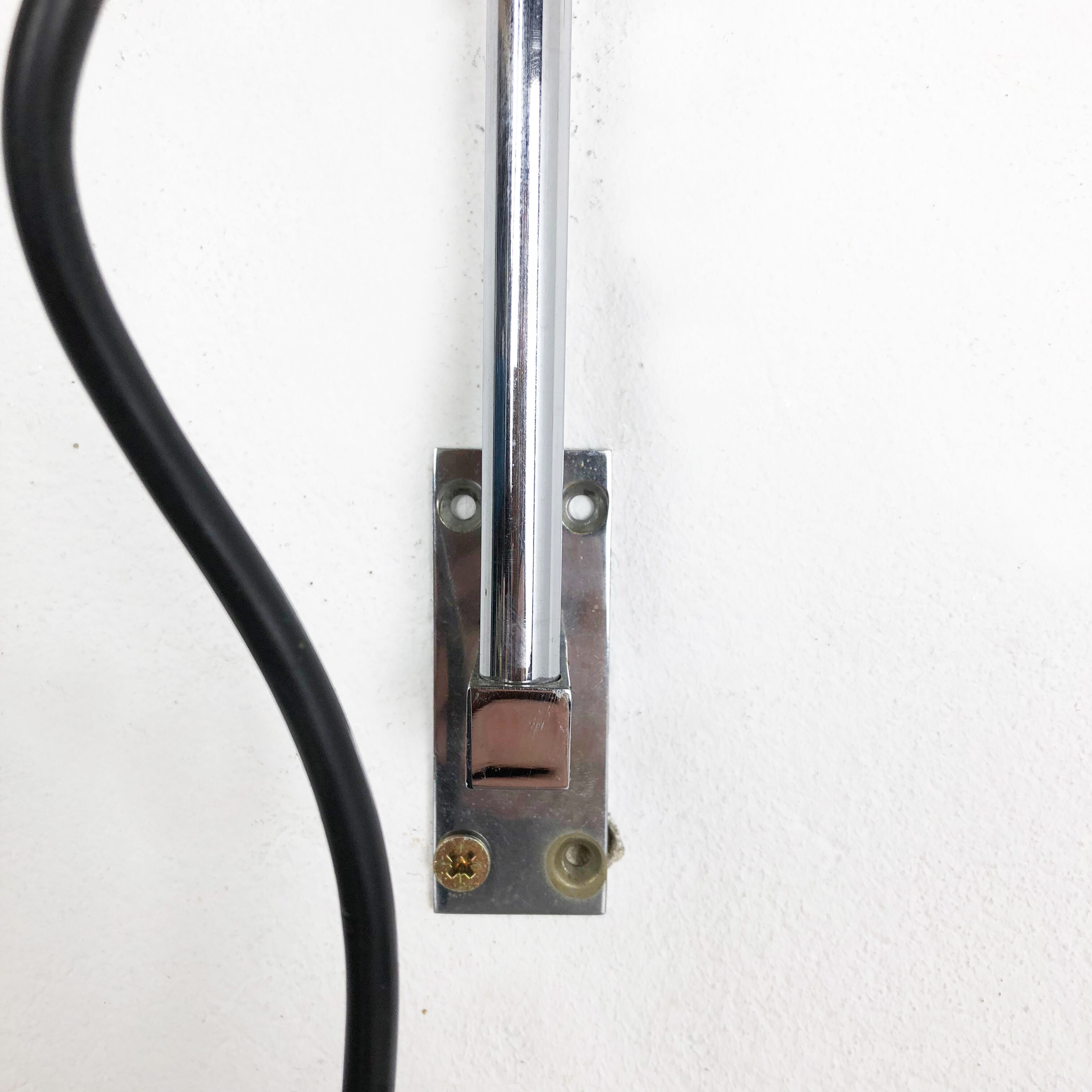 Original minimalist adjustable metal wall light, Germany 1960s