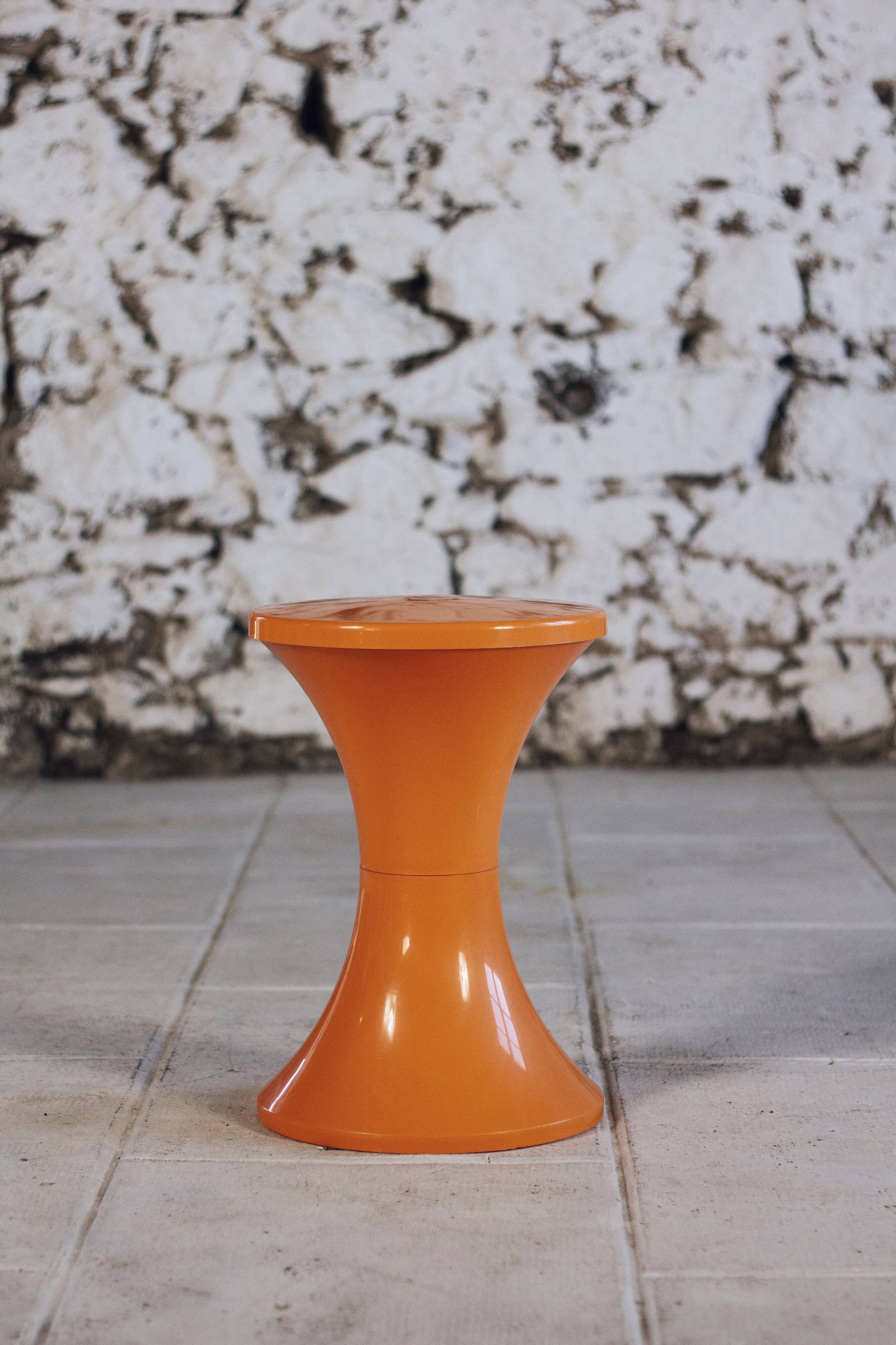 White Tam Tam stool by Henri Massonnet for Stamp, 1970