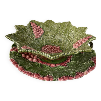 Grape pattern slip fruit dishes