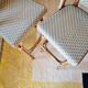 Vintage Gaty bar stools in two-tone rattan and caning.