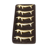 Set of 6 door golden Teckels knives in fine gold