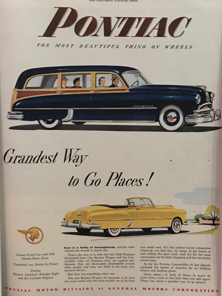 Vintage Pontiac poster 1949
