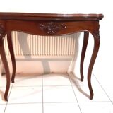 Small flat desk, louis xv cherry wood table, restored