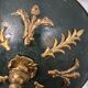 Pendant in brass with two light sockets and four candle holders, Empire style